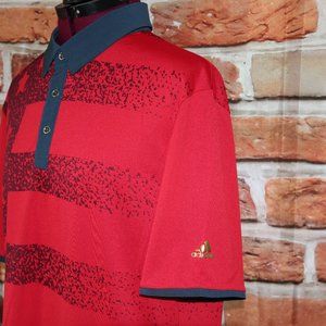 Adidas - Mens M - Golf Polo - Red w/Blue Stars
